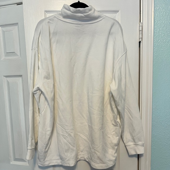 Nike Men's Bright White Funnel Mock Neck Pullover Sweatshirt Never Worn - Picture 7 of 9